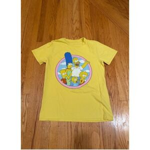 The Simpsons T‎ Shirt Yellow Cartoon Family Graphic Tee Womens Medium